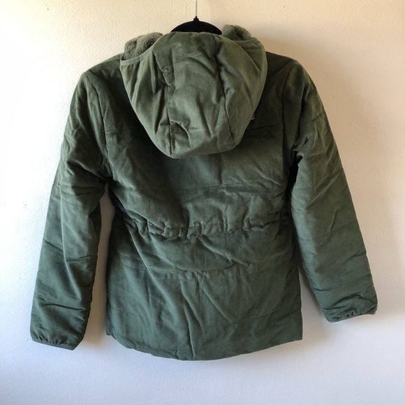 The North Face Kids' Green Mossbud Reversible Water Repellent Parka Jacket M 10 - Picture 6 of 12